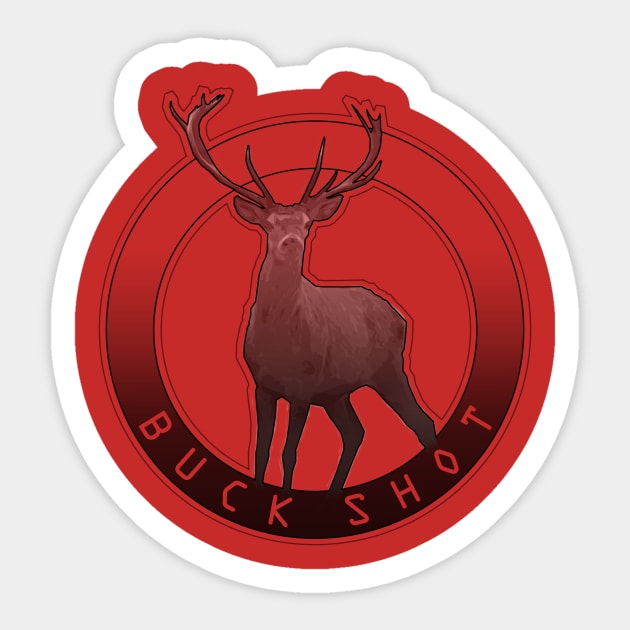 Buck Shot Sticker by Jared1084